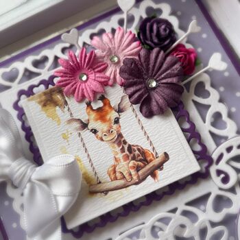 Handmade Second Birthday Card Giraffe Design, 3 of 6