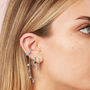 Millie Silver Turquoise Chunky Ear Cuff And Droplet Chain, thumbnail 2 of 2
