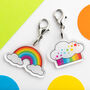 Set Of Two Rainbow Clip On Charms, thumbnail 1 of 11