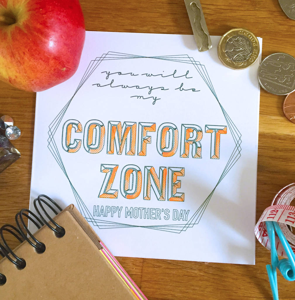 You Are My Comfort Zone Greetings Card By Marmalade Design