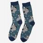 Men's Puffin Bamboo Socks In Teal, thumbnail 1 of 3