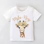 Personalised Giraffe Floral Print T Shirt, thumbnail 1 of 2