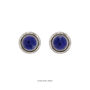 Maya Lapis Lazuli Stud Earrings Silver Or Gold Plated, thumbnail 6 of 11