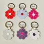 Leather Flower Keyring, thumbnail 2 of 6