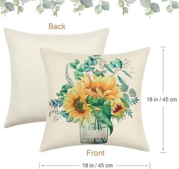 Four Decorative Square Cushion Covers Pillowcases, 8 of 10