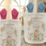 Personalised Linen Easter Bunny Basket, Egg Hunt Bag, thumbnail 2 of 2