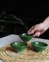 Moroccan Vintage Tamegroute Set Of Three Trinket Bowls, thumbnail 1 of 6