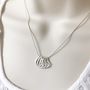 40th Birthday Silver Hearts Necklace, thumbnail 6 of 8