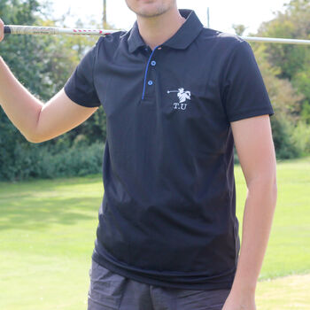 Personalised Golf Polo Swing Motif Gift For Him, 2 of 5
