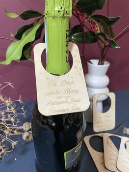 Personalised Christmas 'Be Merry' Bottle Label, 8 of 10