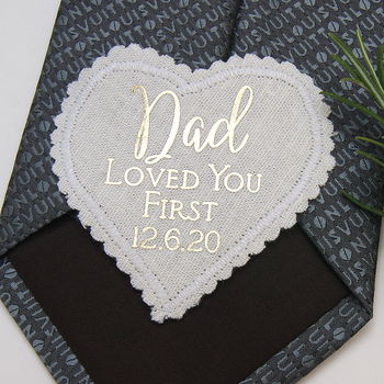 Father Of The Bride Wedding Keepsake Personalised Patch, 3 of 7