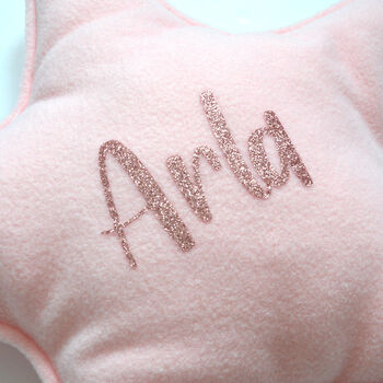 Personalised Star Cushion For A Pink Girls Bedroom, 3 of 5