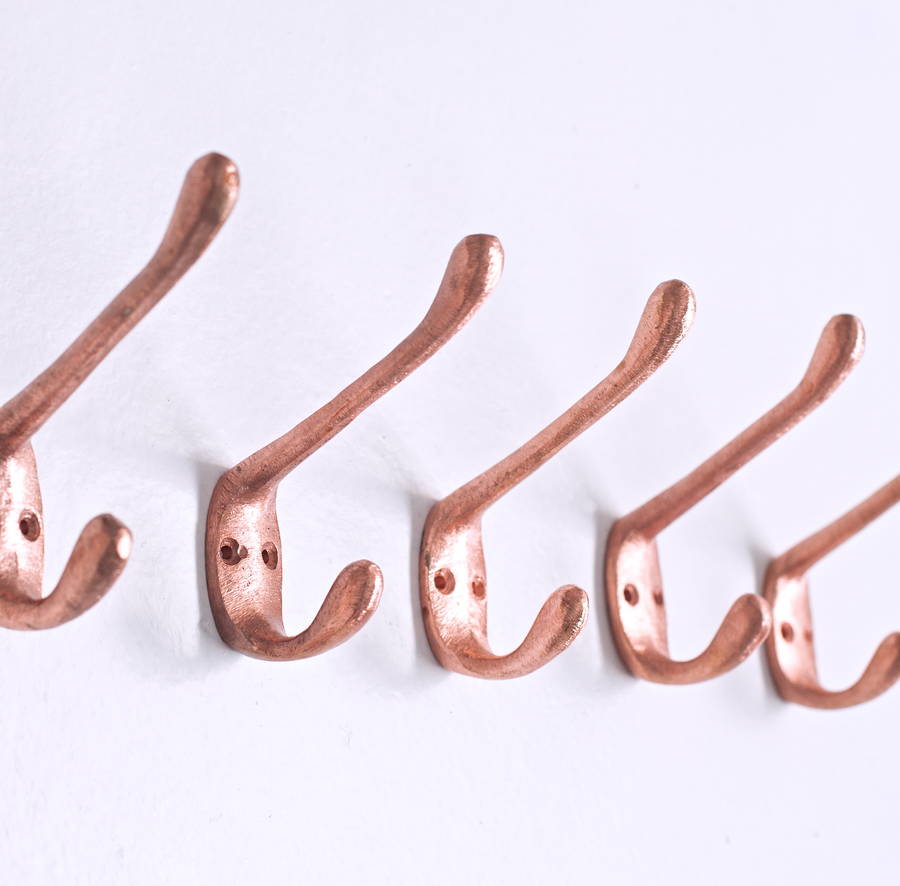 copper wall hooks by the forest & co | notonthehighstreet.com