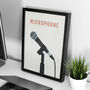 Microphone Print | Dynamic Stage Mic, thumbnail 2 of 9