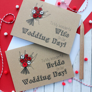 To My Wonderful Wife Wedding Day Card, Red Roses, 3 of 6