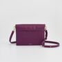 Floral Engravings Plum Crossbody Handbag, thumbnail 2 of 8