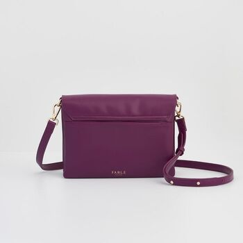 Floral Engravings Plum Crossbody Handbag, 2 of 8