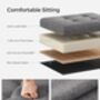 Compact Foldable Ottoman Footrest Stool With Storage, thumbnail 4 of 8