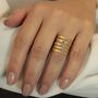 Gold Plated Tiered Ring Adjustable, thumbnail 1 of 4