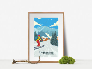 La Rosière Ski Resort France Travel Poster Art Print, 4 of 8