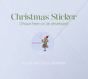 Green Butterfly Christmas Tree Christmas Stickers, 25, 8 of 9