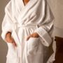 Surrey Down Spa Cotton Bath Robe, thumbnail 1 of 4