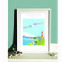 Plymouth Lido And Smeatons Tower Devon Print, thumbnail 3 of 5