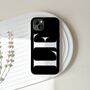 Personalised Black And White Initials Phone Case, thumbnail 3 of 7