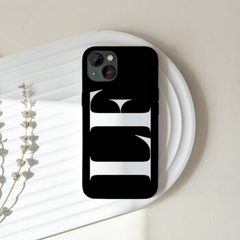 Personalised Black And White Initials Phone Case, 3 of 7