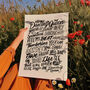 Dancing Queen Lyrics Print, Abba Poster, 16 Colour Options, thumbnail 6 of 10