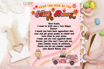 Groovy Personalised Easter Bunny Letter, 3 of 6