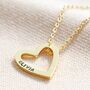 Personalised Family Names Heart Outline Necklace, thumbnail 5 of 9