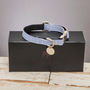 The Chichester Horizontal Blue Striped Dog Collar, thumbnail 2 of 3
