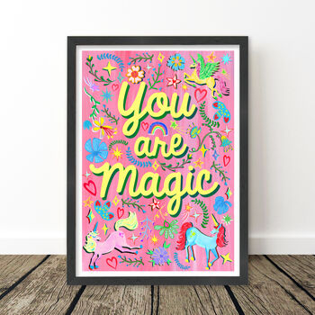 You Are Magic Unicorn Kids Print, 10 of 11