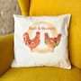 Chicken Couple Cushion Personalised, thumbnail 2 of 3
