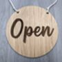 Open Closed Two Side Shop Sign Door Oak Wood Acrylic, thumbnail 9 of 10