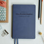 Personalised 'Property Of' Vegan Leather Notebook, thumbnail 8 of 10
