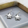 Sterling Silver Dangly Star Drop Earrings, thumbnail 3 of 4