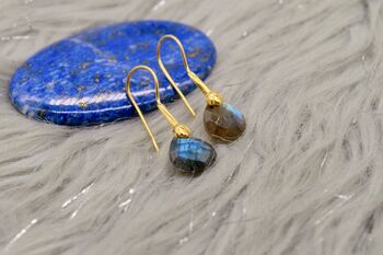 Labradorite Dangle Sterling Silver Earrings, 5 of 9
