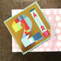 Gold Foiled Number Twenty One Card, thumbnail 1 of 5