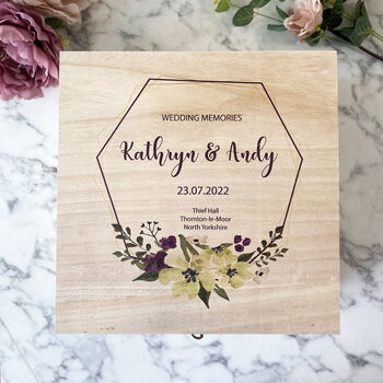 Personalised Wedding Memories Keepsake Box, 6 of 6