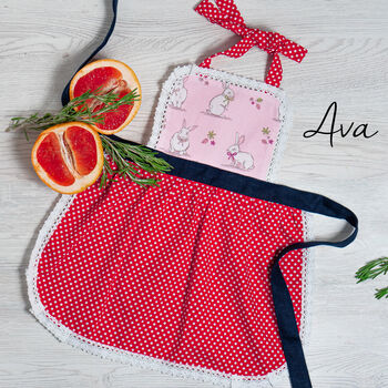 Cute Cotton Kitchen Apron For Women And Kids, 6 of 12
