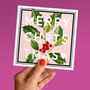 Holly Merry Christmas Card, thumbnail 1 of 3