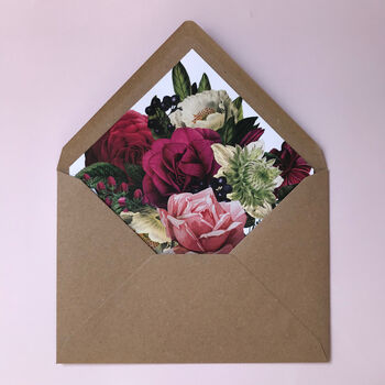 Retro Roses Wedding Stationery // Floral Wedding Invite, 8 of 9