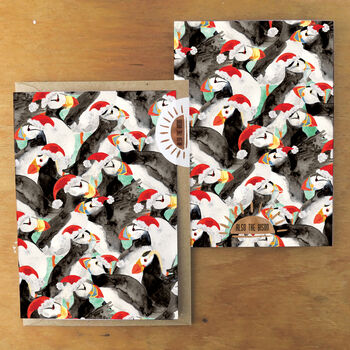 Improbability Of Puffins Christmas Cards, 2 of 8