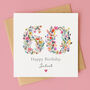 Personalised Wildflower 60th Birthday Card, thumbnail 2 of 5