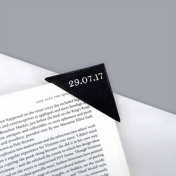 Handmade Personalised Leather Page Corner Bookmark, 2 of 6