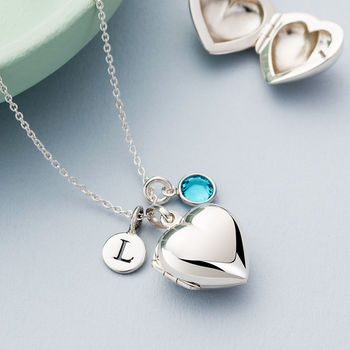 Personalised Silver Heart Locket Necklace, 2 of 11