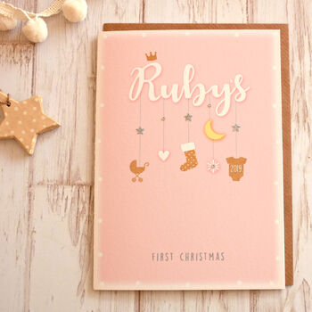 Personalised Baby's First Christmas Card, 2 of 4