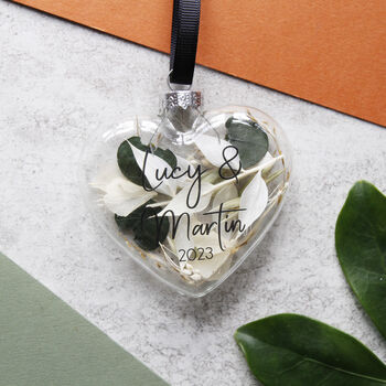 Anniversary Floral Glass Bauble Keepsake, 7 of 8